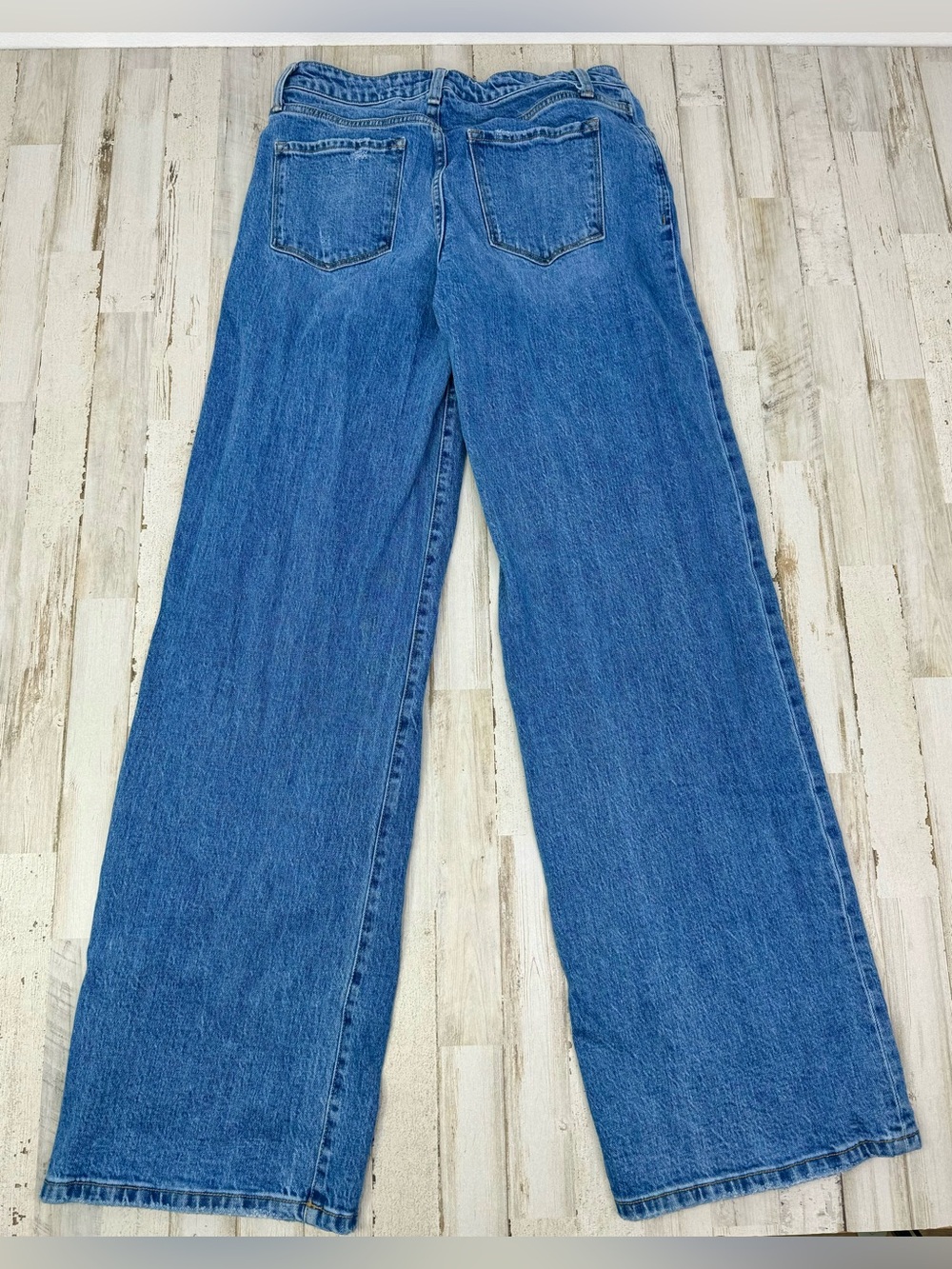 Vervet Blue Straight Wide Leg Jeans 28 (32x35) High Rise - Picture 9 of 11